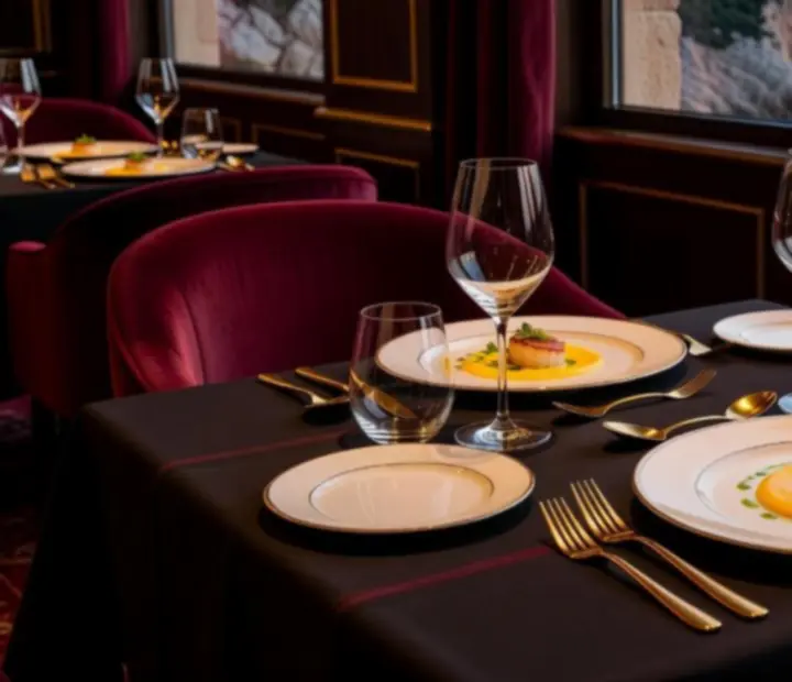 Elegantno postavljen fine dining stol u luksuznom restoranu