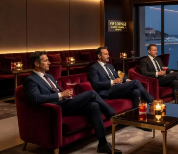 VIP lounge prostor Zlatni Slot s luksuznim interijerom i casino atmosferom.