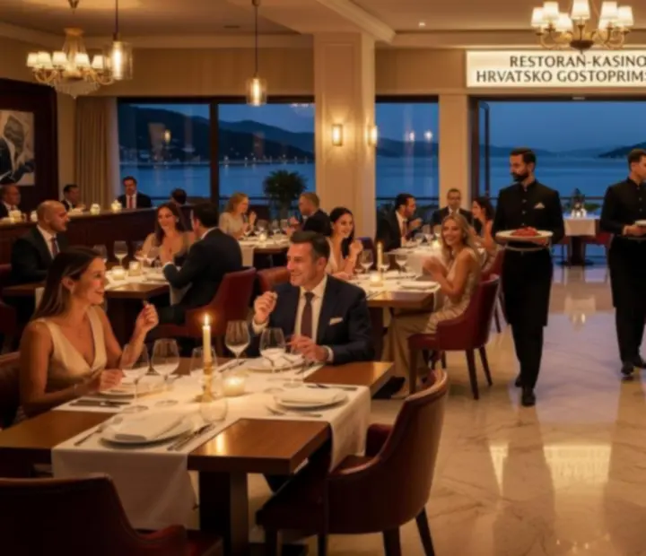 Restoranske i casino-style gaming zone u Zlatni Slot venue prostoru
